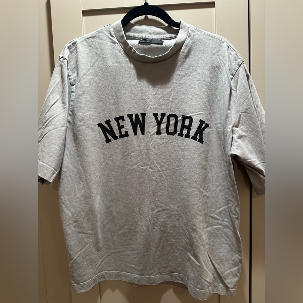 Gray New York Graphic Men's Shirt